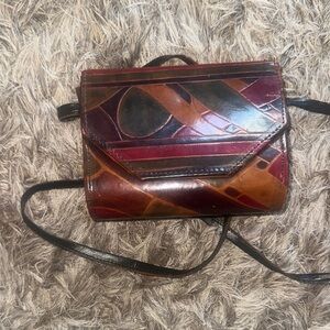 Vintage Mediterranean Trading Co- Multi-Color Leather Crossbody Bag
